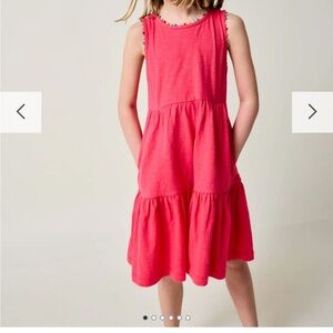 Mini Boden Pink Tiered Dress